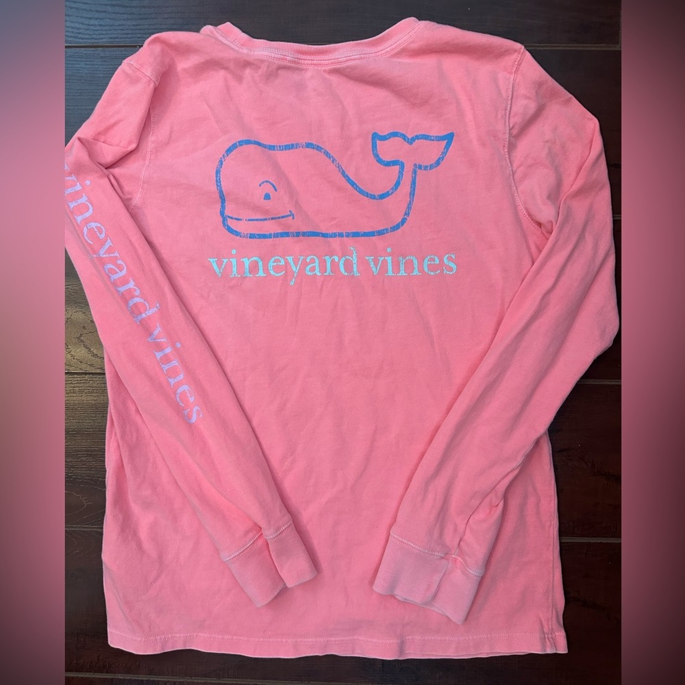 Vineyard Vines Coral Long Sleeve Tee Girls